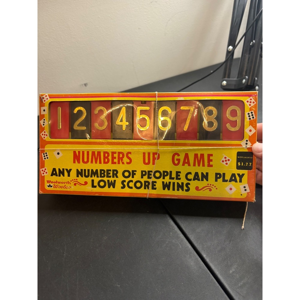 Vintage Marx Toys Numbers Up Game Shut The Box Style Woolworth Woolco Retro Toy
